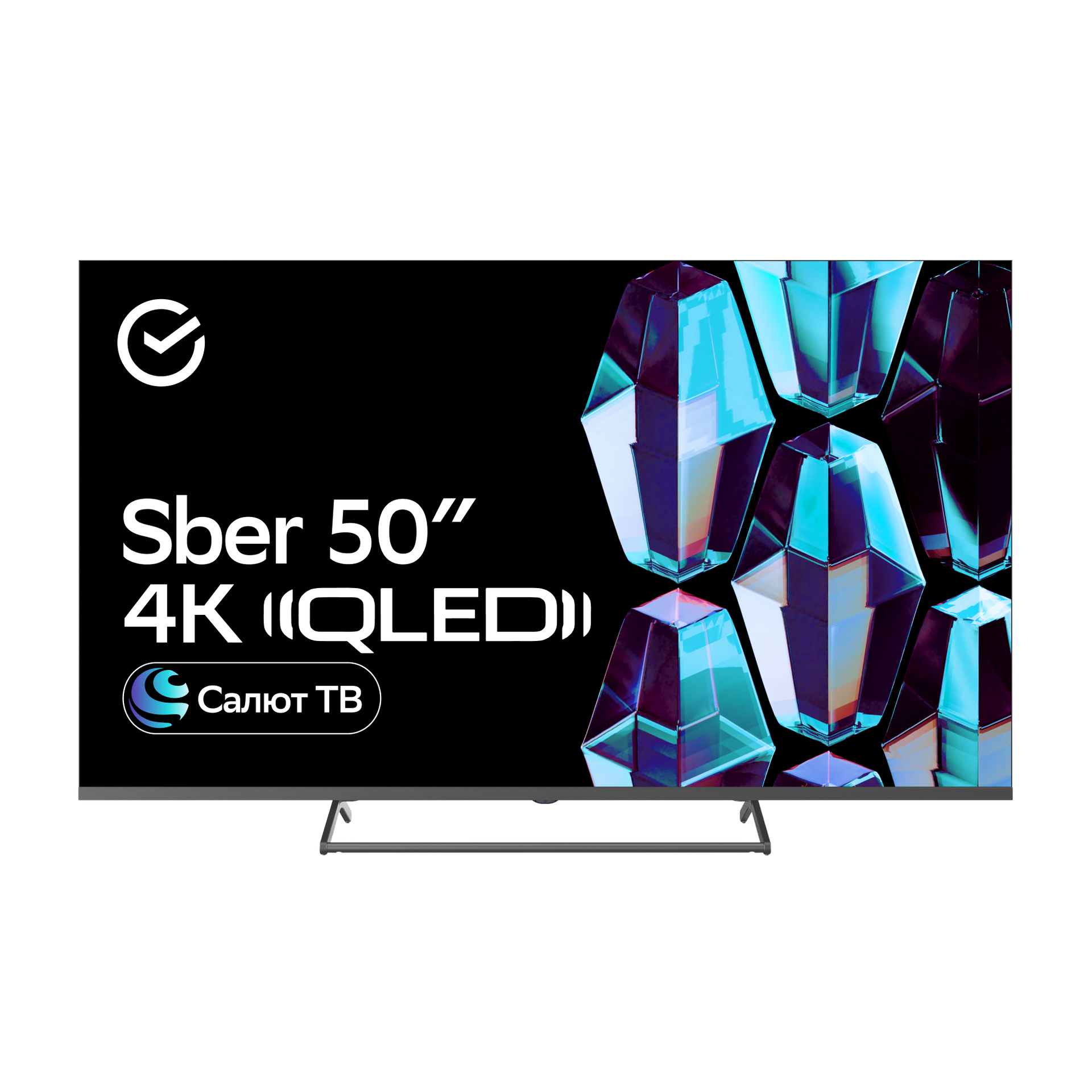 Телевизор 50" Sber SDX 50UQ5231, QLED, чёрный