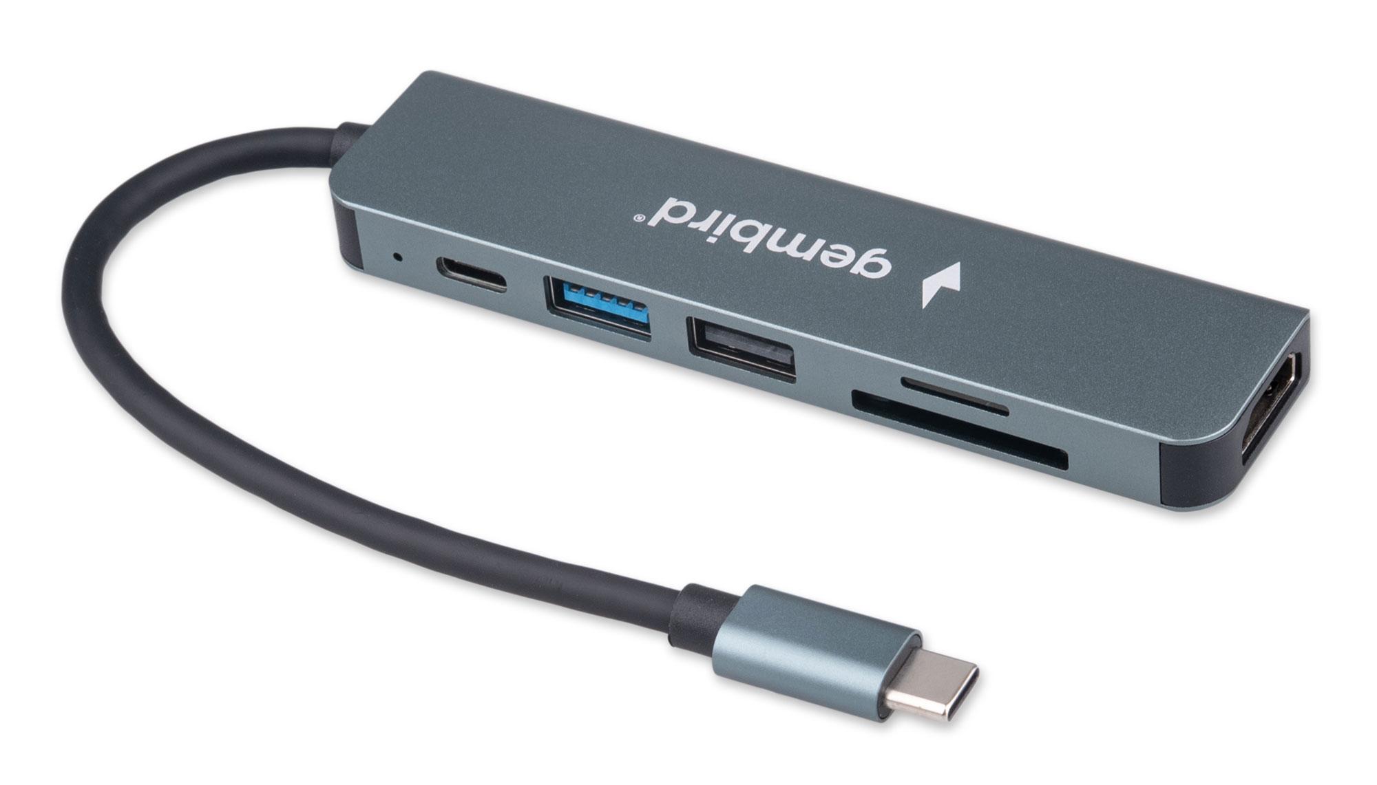 Док-станция Gembird UHB-D9 (USB 3.1, USB 2.0, Type-C PD 100W, HDMI, SD/TF) Type-C
