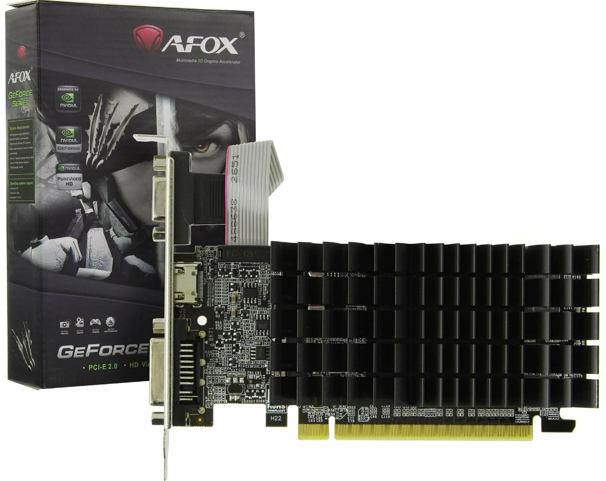 Видеокарта PCI-E 2.0 1Gb GeForce G 210 AFOX AF210-1024D3L5-V2