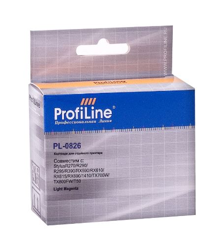 Картридж струйный ProfiLine PL-0826 для принтеров Epson StylusR270/R290/R295/R390, светло-розовый