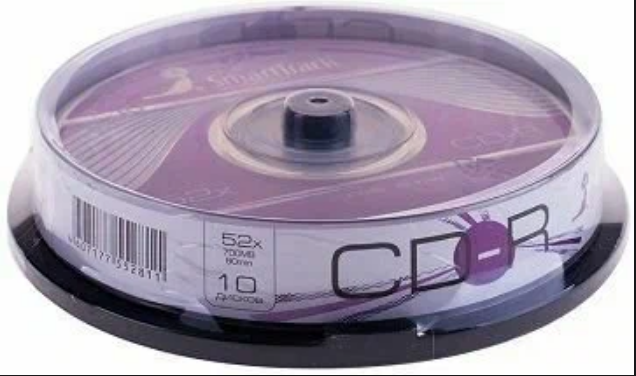Оптический диск CD-R Smartbuy 700Mb, 52x, кейк-бокс (10шт)