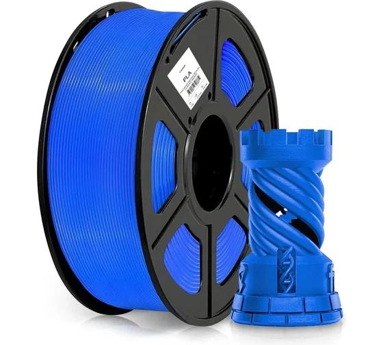 Пластик для 3D принтера Cactus CS-3D-PLA-1KG-S-BLUE PLA SILK d1.75мм 1кг L326м 1цв., синий, шёлк