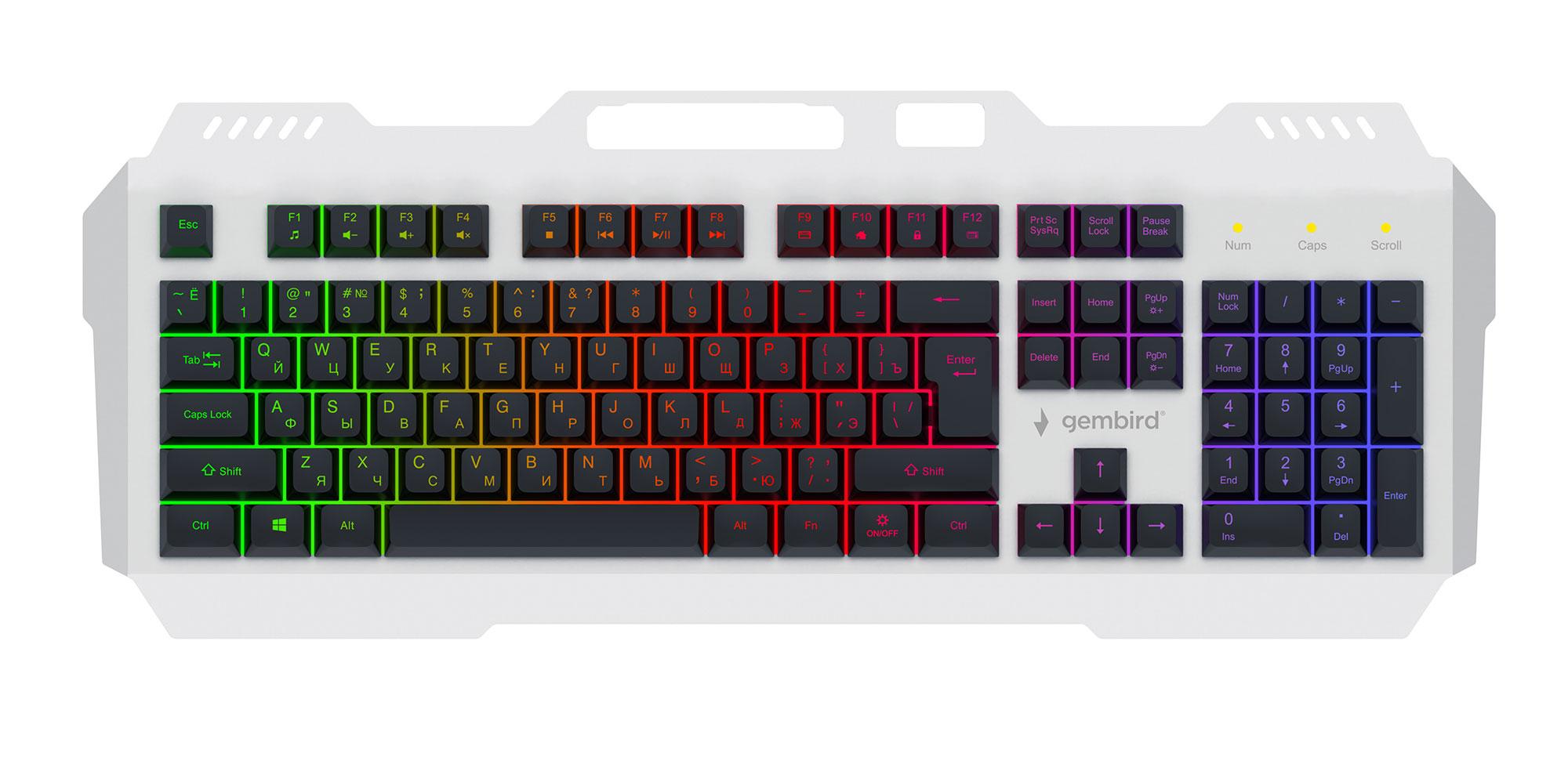 Клавиатура игровая с подсветкой Gembird KB-G710M-S, черный