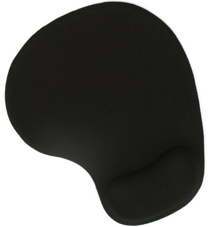 Коврик с подушкой под запястье Gembird MP-WR-BLACK 225*195*5мм, черный