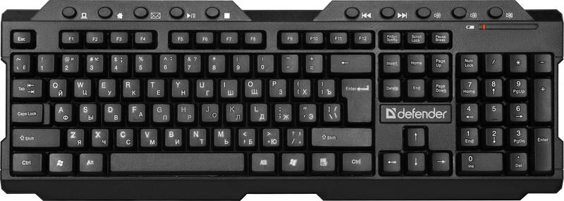 Клавиатура беспроводная Defender Element НВ-195, черный