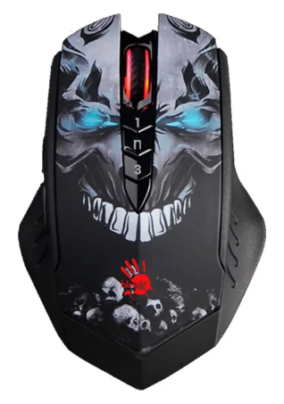 Мышь игровая A4Tech R80 Plus Skull BLOODY, черный
