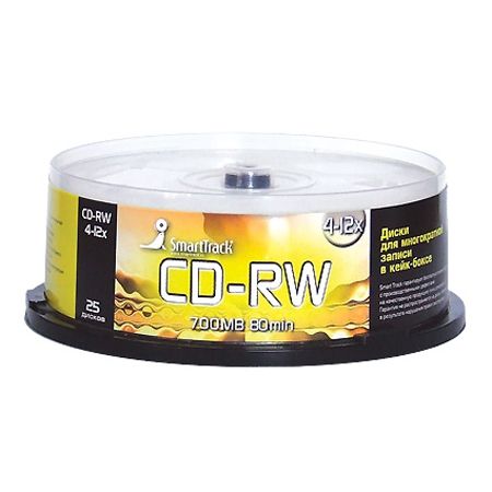 Оптический диск CD-RW SmartTrack CB-25, 700Mb, 12x, (25шт)