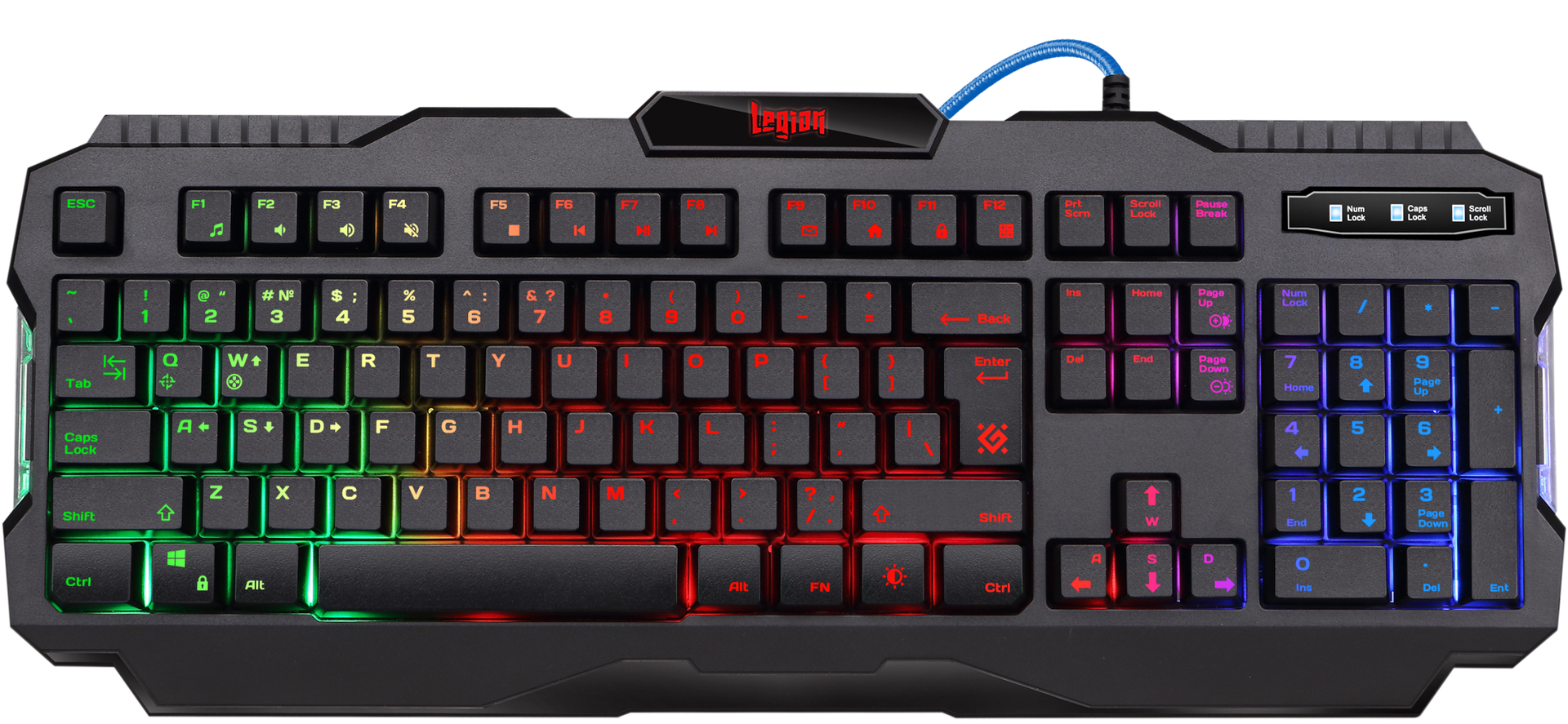 Клавиатура игровая с подсветкой Defender Legion GK-010DL