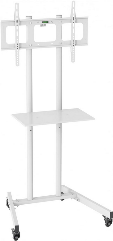 Подставка для телевизора Cactus CS-ST04WT, 37-70", напольный, мобильный, макс. 68кг, белый