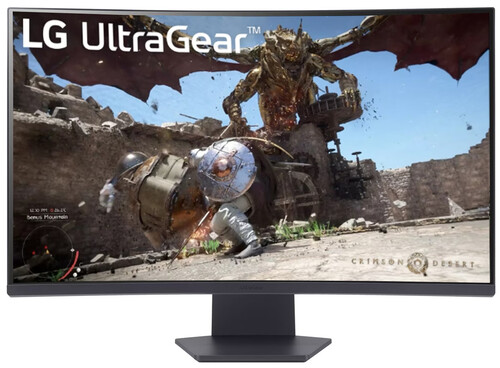 Монитор 31.5" LG 32GS60QC-B (QHD, 180Hz), изогнутый, черный