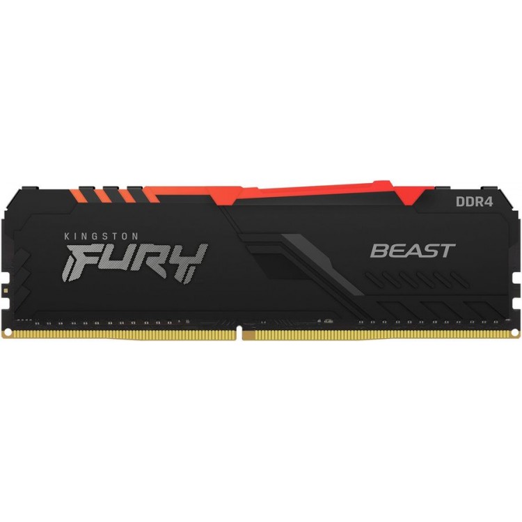 Модуль памяти DDR4 8Gb PC25600 3200MHz Kingston FURY Beast RGB (KF432C16BBA/8)
