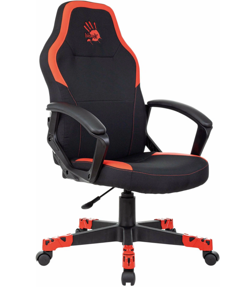 Кресло игровое A4Tech Bloody GC-190 черный/красный эко.кожа/ткань