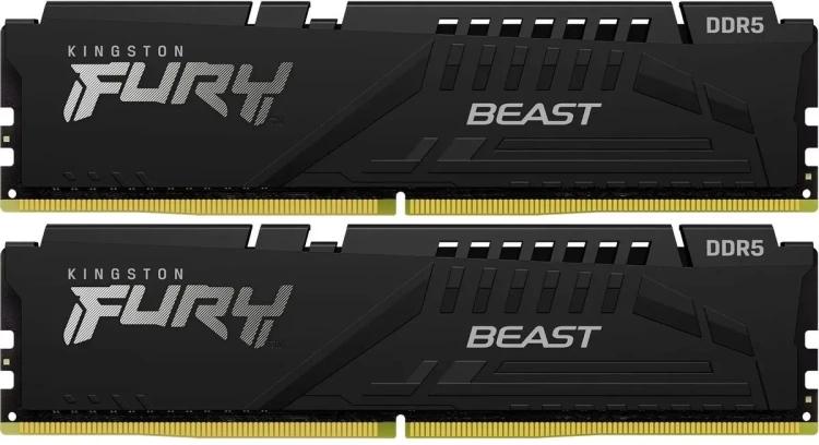 Комплект модулей памяти DDR5 2X32Gb Kingston FURY Beast Black (KF560C36BBEK2-64)