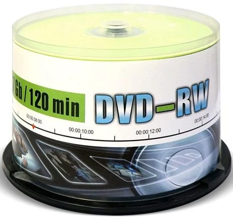 Оптический диск DVD-RW Mirex 4,7Gb; 4x Cake Box (50шт)