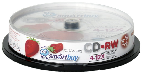 Оптический диск CD-RW SmartBuy, 700Mb, 12x, (10шт) (80RW1210C)