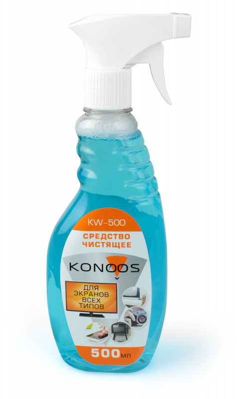 Чистящая жидкость (Спрей) Konoos KW-500 для экранов 500 мл.