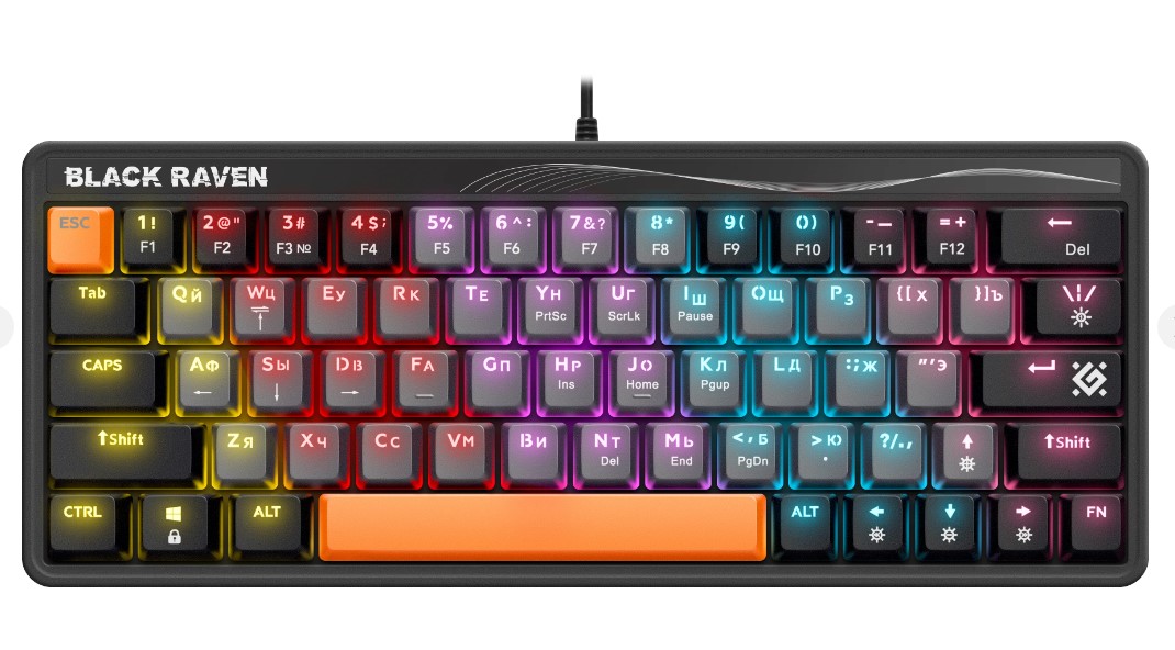 Клавиатура механическая Defender Black Raven GK-417 (45416)