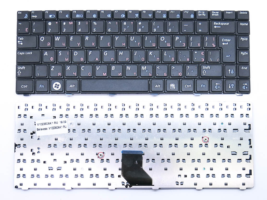 Клавиатура для ноутбука SAMSUNG (R513, R515, R520, R522, R550) rus, black
