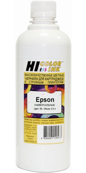 Чернила Hi-Black Универсальные для Epson (Тип E-V1), Bk, 0,5 л.