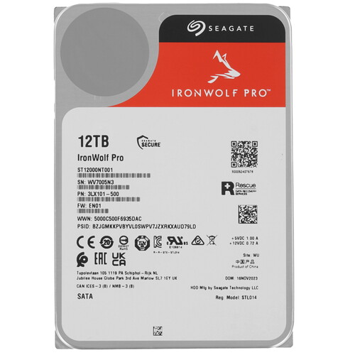 Жесткий диск 3.5" 12Tb Seagate IronWolf Pro (ST12000NT001)