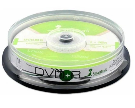 Оптический диск DVD+R SmartTrack CB-10, 4,7GB 16x (10шт)
