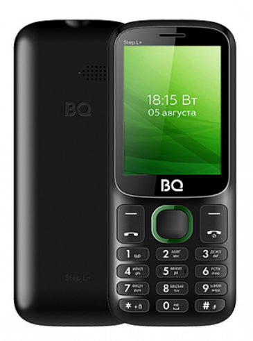 Мобильный телефон BQ-2440 Step L+ Black-Green Dual SIM