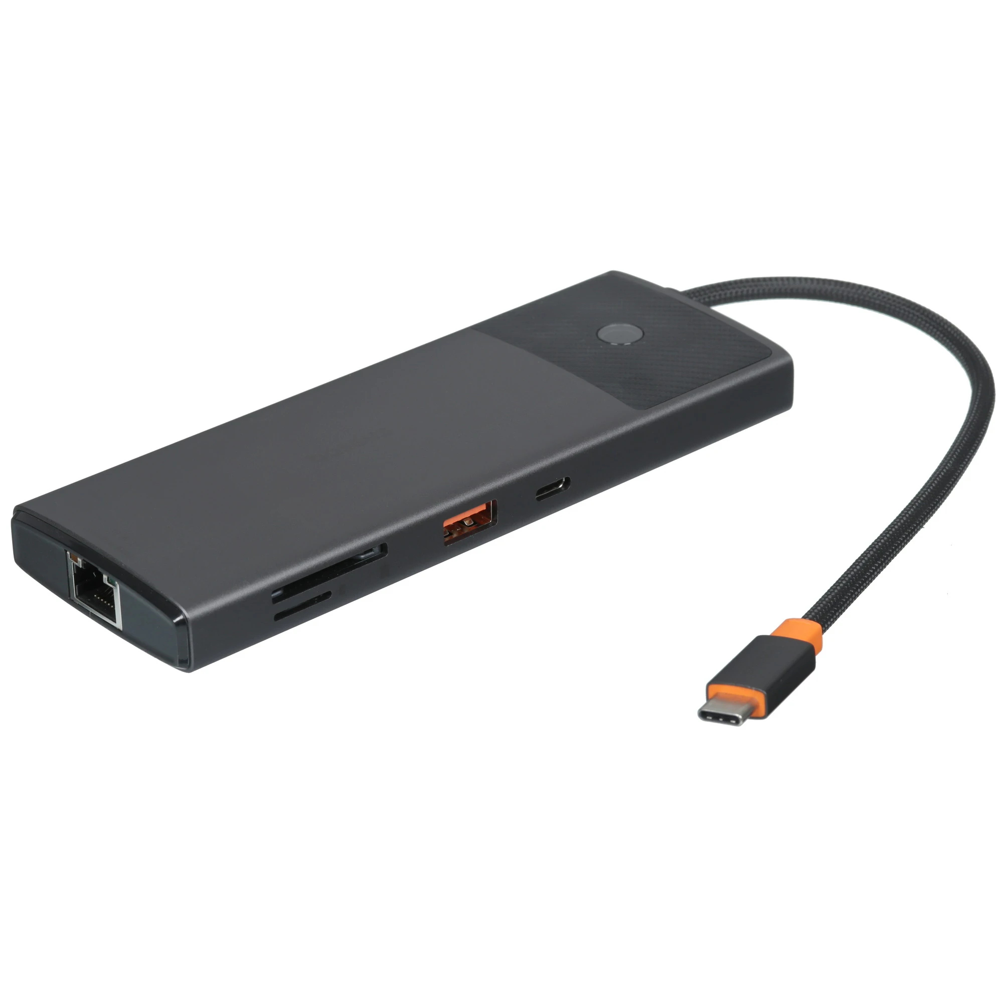 Док-станция Baseus Metal Gleam Series II (USB2.0х2,USB3.2,USB3.2 T-C,PD87W,HDMI,SD/TF,RJ45) Type-C
