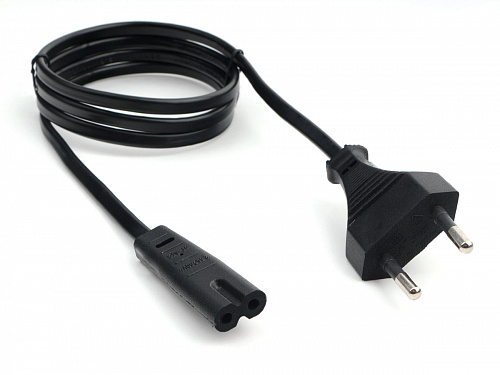 Кабель питания Cablexpert PC-184-VDE-1M, 1м, 2-pin, черный (для принтеров)