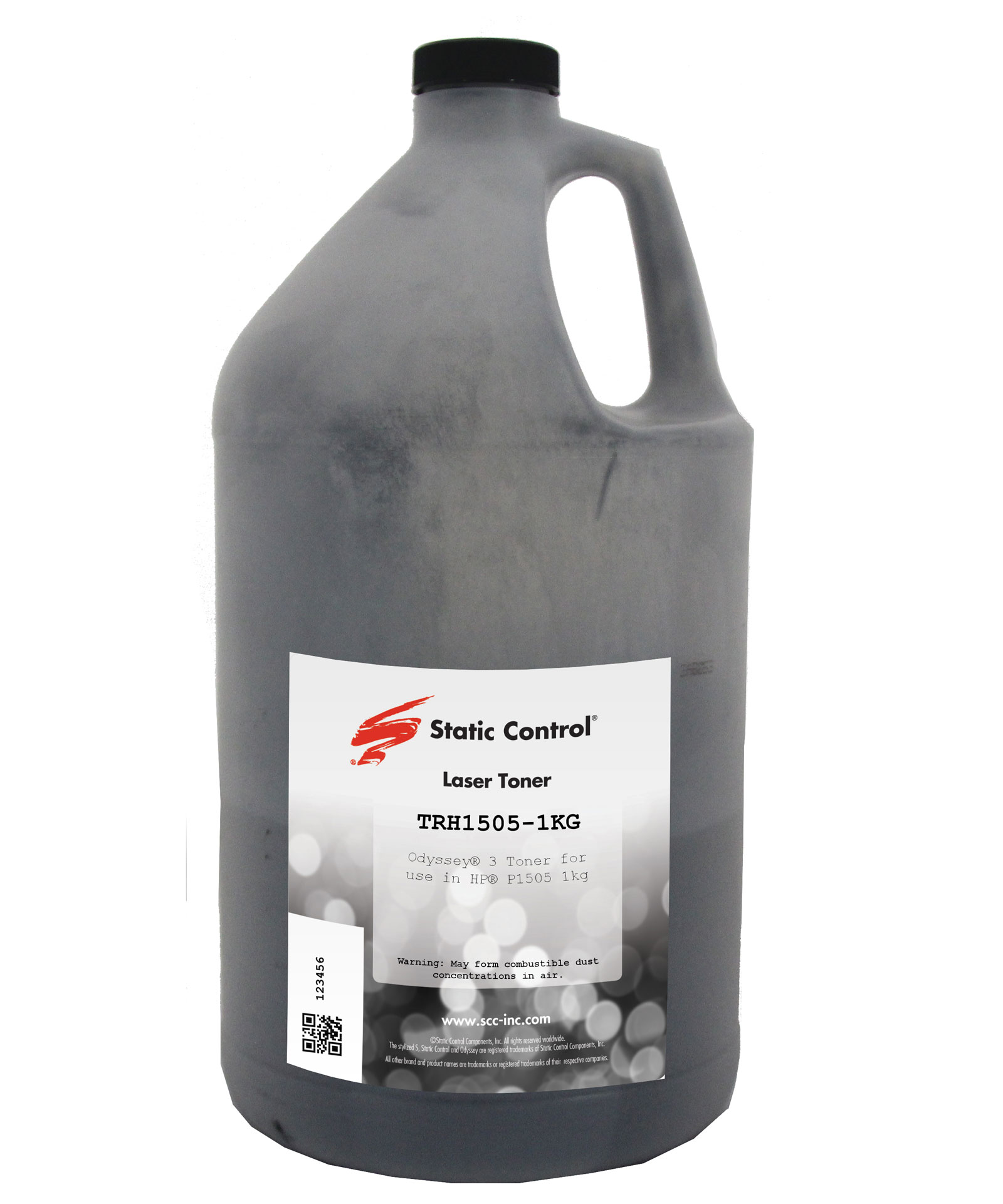 Тонер Static Control для HP LJ P1005/1006/1505, Bk, 1 кг, флакон