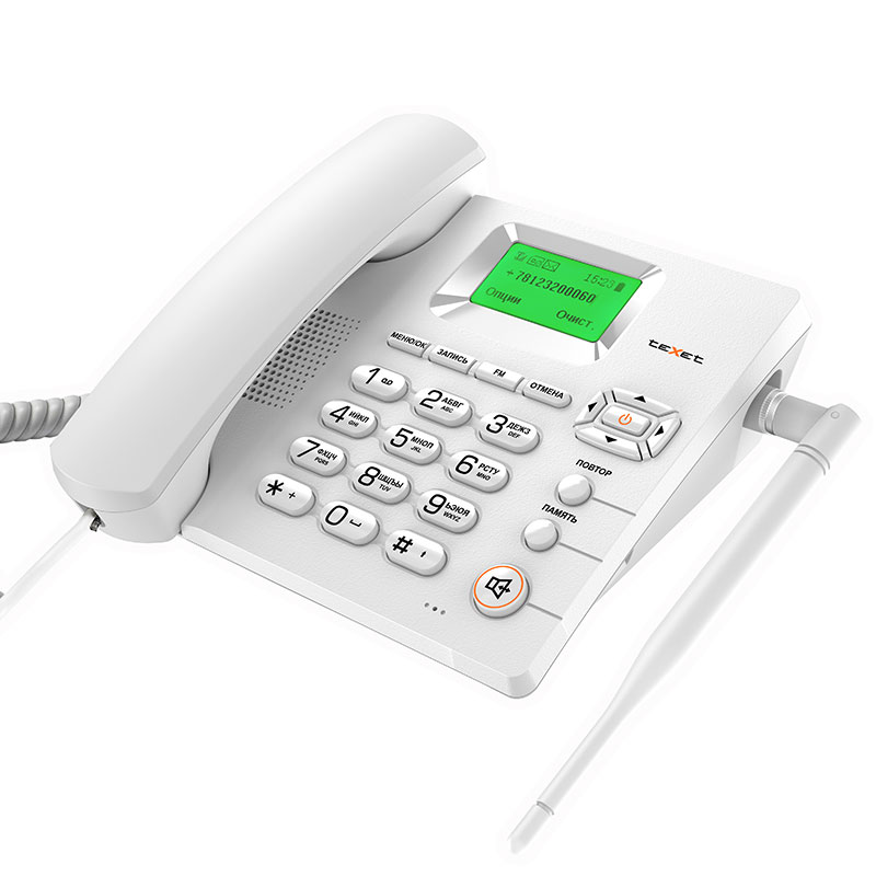 Стационарный сотовый телефон GSM teXet FX-100 цвет белый