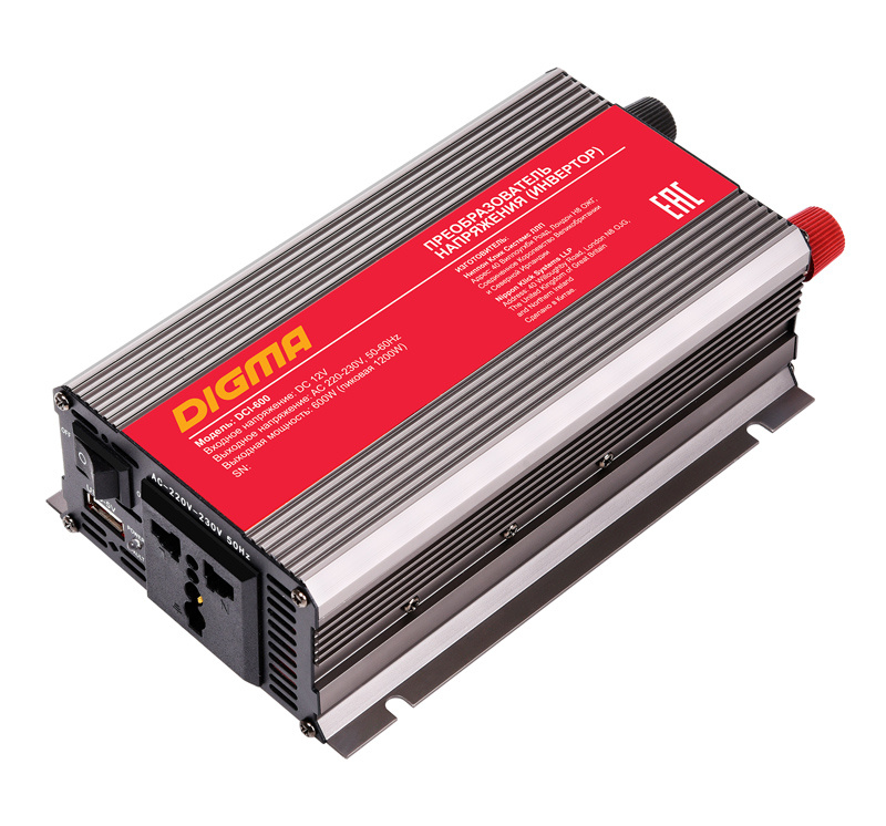 Автомобильный инвертор Digma DCI-600 600Вт