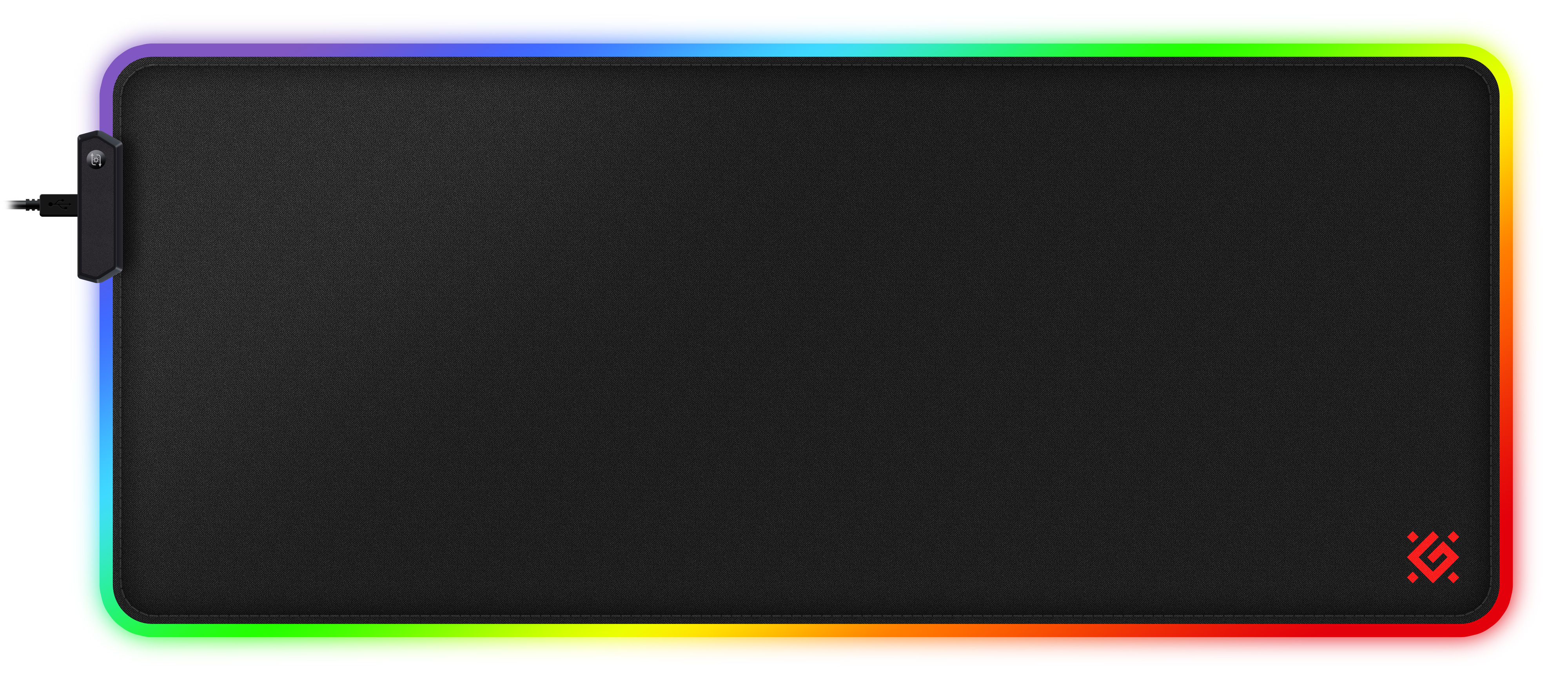 Коврик Defender Black XXL Light Подсветка 780*300*4мм