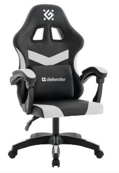 Кресло игровое Defender Runa, черный/белый