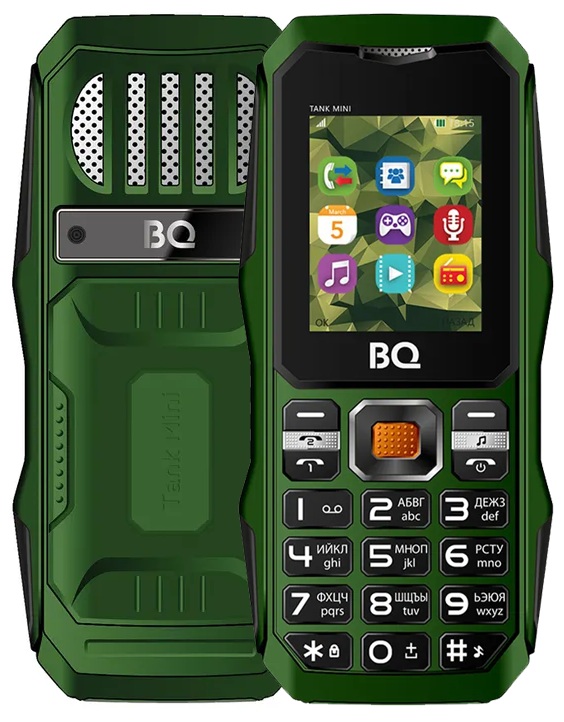 Мобильный телефон BQ-1842 Tank mini Green Dual SIM