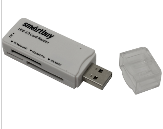 Картридер внешний Smartbuy 749 , USB 2.0, белый