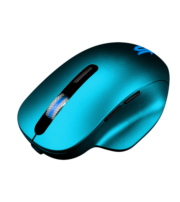 Мышь беспроводная аккумуляторная JETACCESS R300G аквамарин , USB