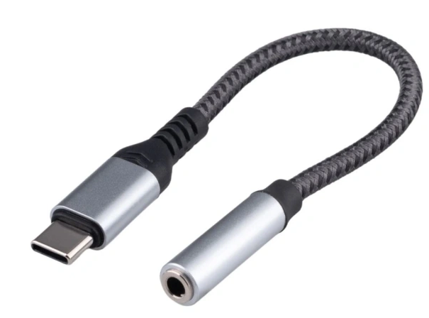 Переходник USB Type-C/Jack3.5F+Type-C(F), Cablexpert, 0.15м, серый CCA-UC3.5F-AL