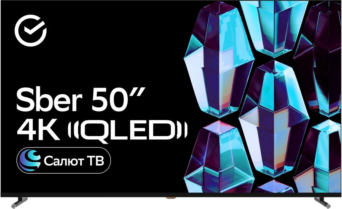Телевизор 50" Sber SDX-50UQ5234, QLED, чёрный