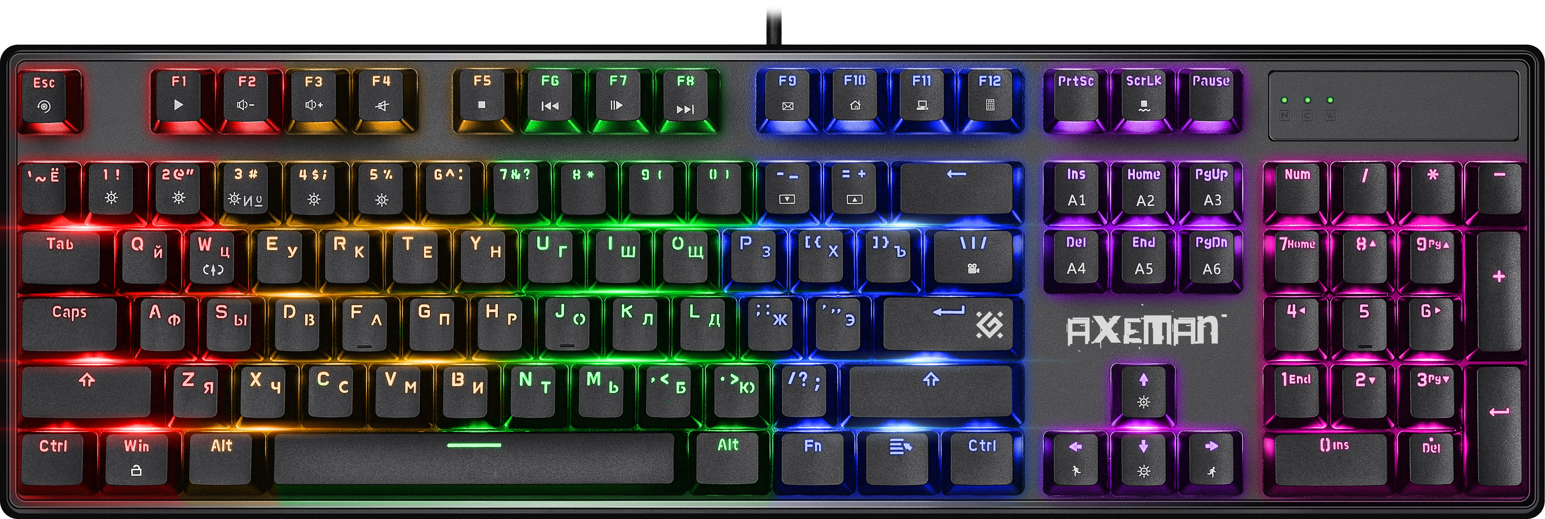 Клавиатура механическая Defender Axeman GK-302, черный