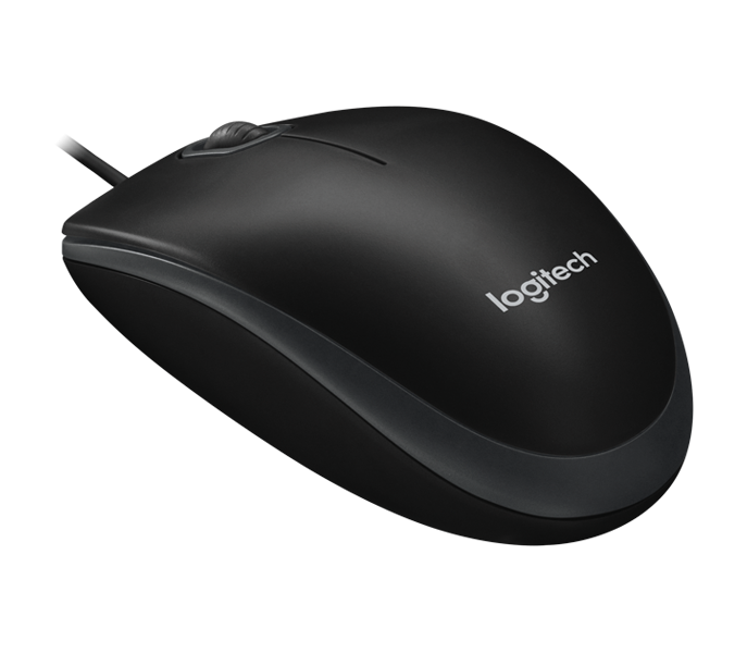 Мышь проводная Logitech B100 черная