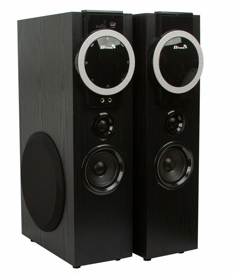 Акустика 2.0 ELTRONIC 20-81 HOME SOUND,100Вт, МДФ, USB, SD, AUX, Bluetooth, Пульт Д/У, HDMI, черный