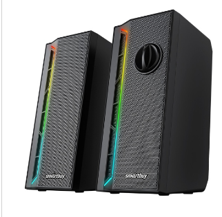 Акустика 2.0 SmartBuy NEON MELODY 2, RGB-подсветка, черный
