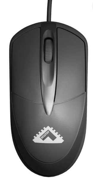 Мышь проводная БЕШТАУ М100РУ черный, 1600 dpi, USB, кнопки - 3