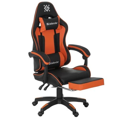 Кресло игровое Defender Sorang, черный/оранжевый