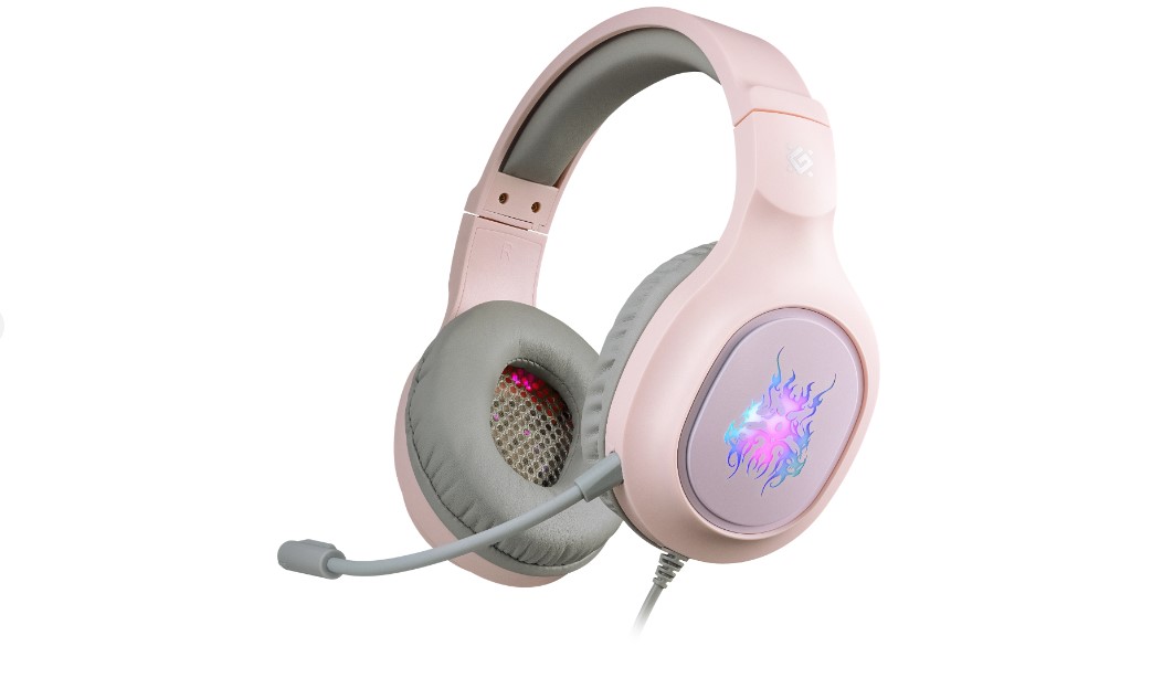 Гарнитура игровая Defender Fury LED, розовый