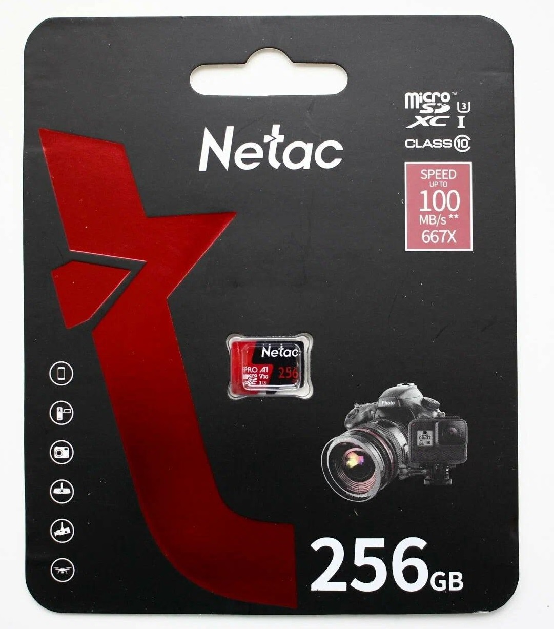 Карта памяти microSDXC Card UHS-I U1 256Gb Netac P500 (NT02P500PRO-256G-S)