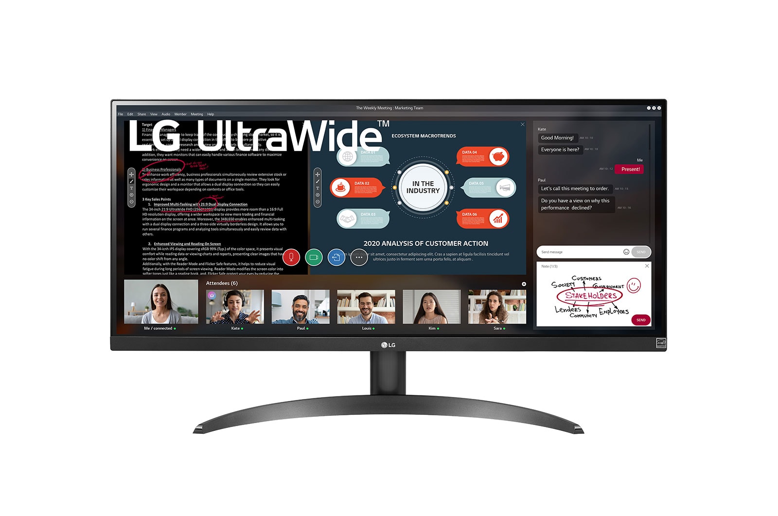 Монитор 29" LG 29WP500-B черный