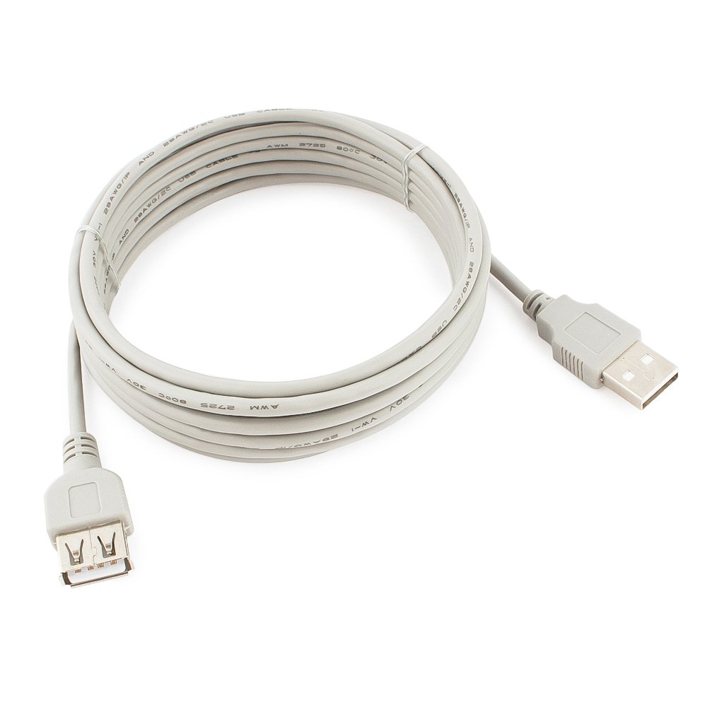 Кабель-удлинитель AM-AF, 3.0m, USB 2.0, Cablexpert CC-USB2-AMAF-10-N