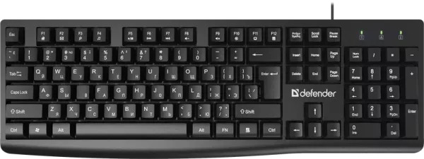 Клавиатура Defender Navigator HB-138 RU, USB, черный