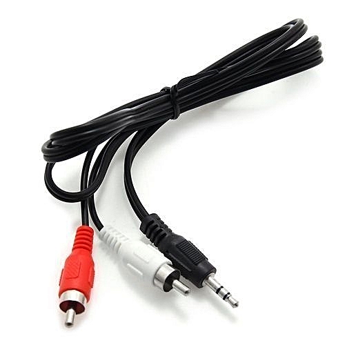 Кабель Audio 3.5мм/2*RCA Male-Male 3м DeTech